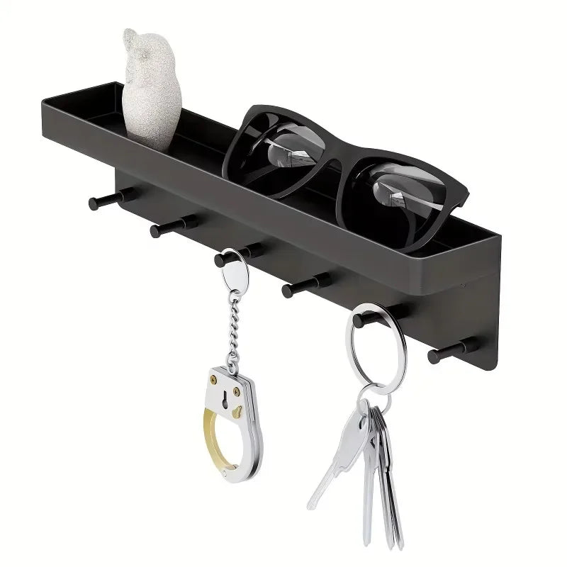Entryway Key & Mail Organizer with Hooks