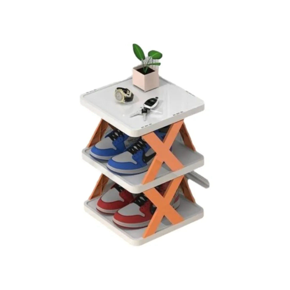 Space-Saving Stackable Shoe Rack