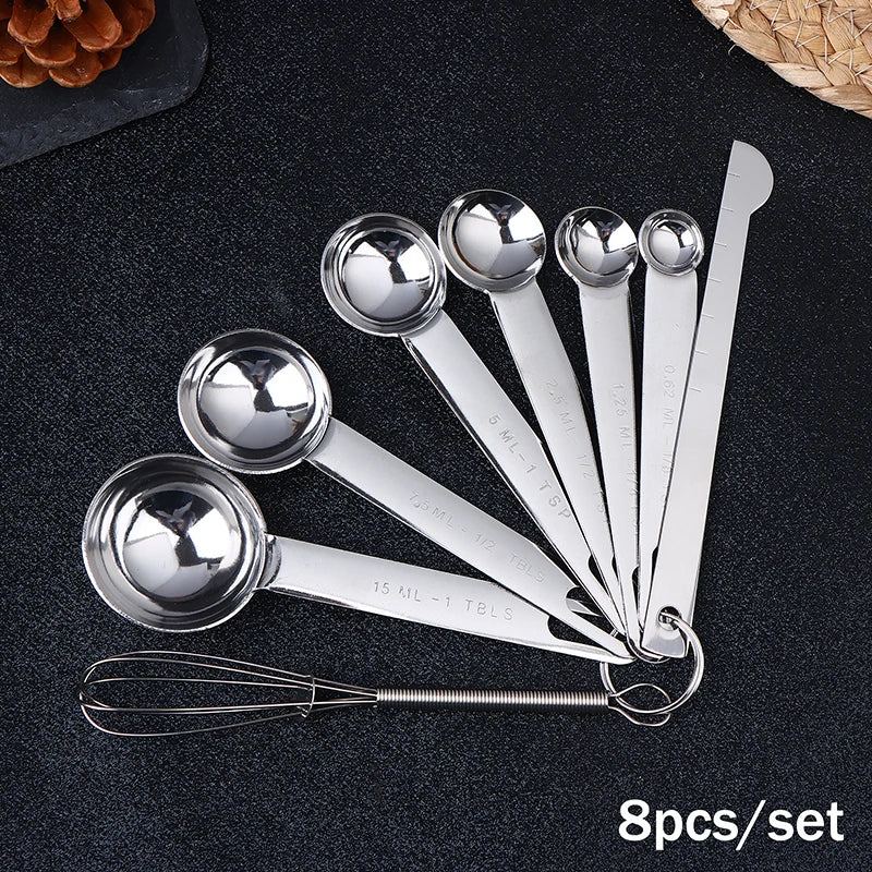 Stainless Steel Measuring Cups & Spoons Set