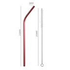 Stainless Steel Reusable Straws with Cleaning Brush