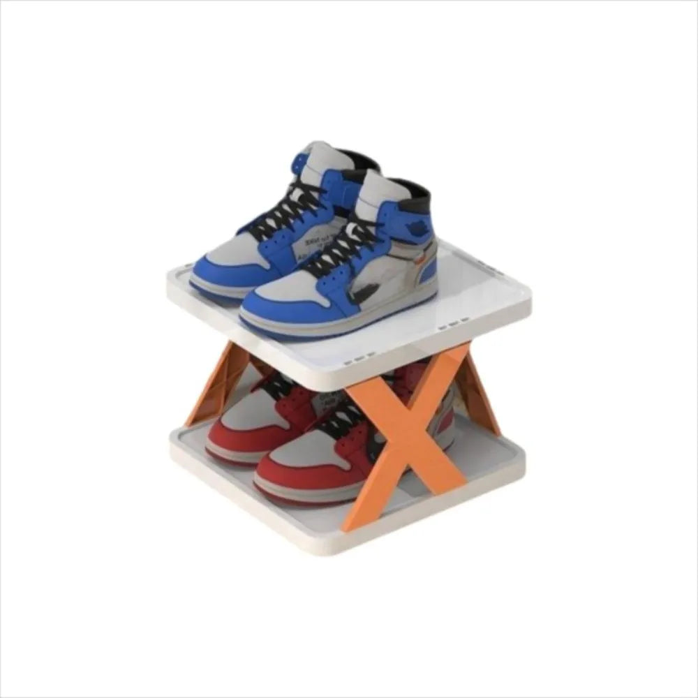 Space-Saving Stackable Shoe Rack