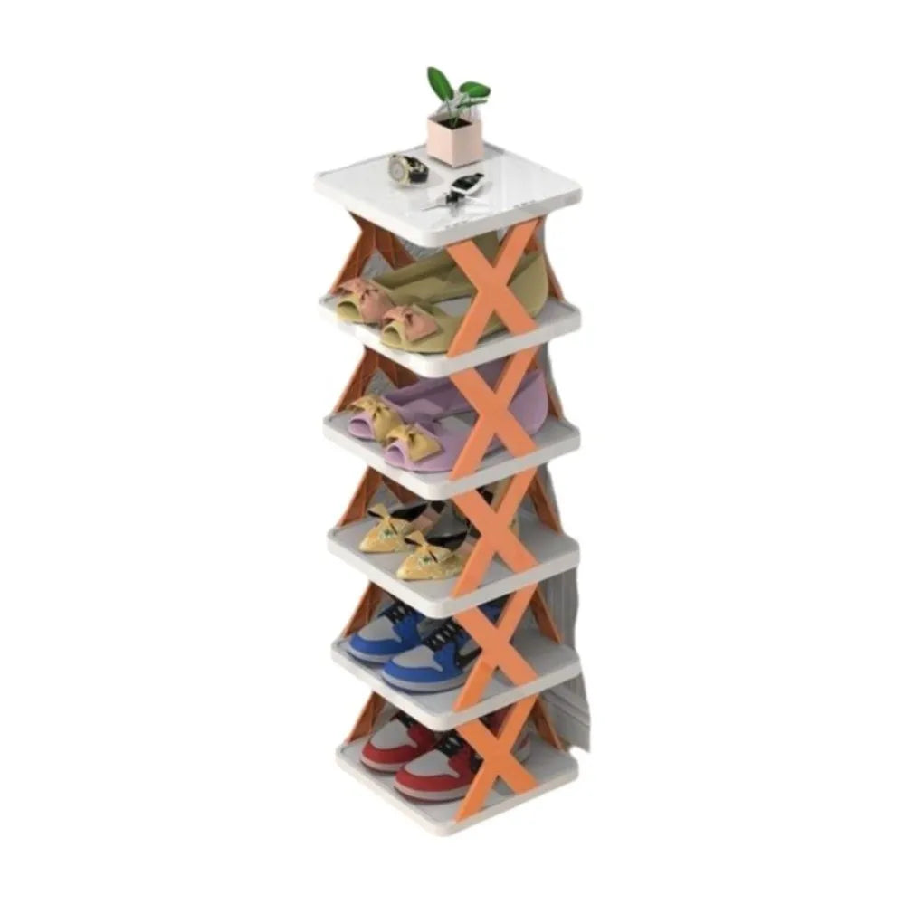 Space-Saving Stackable Shoe Rack