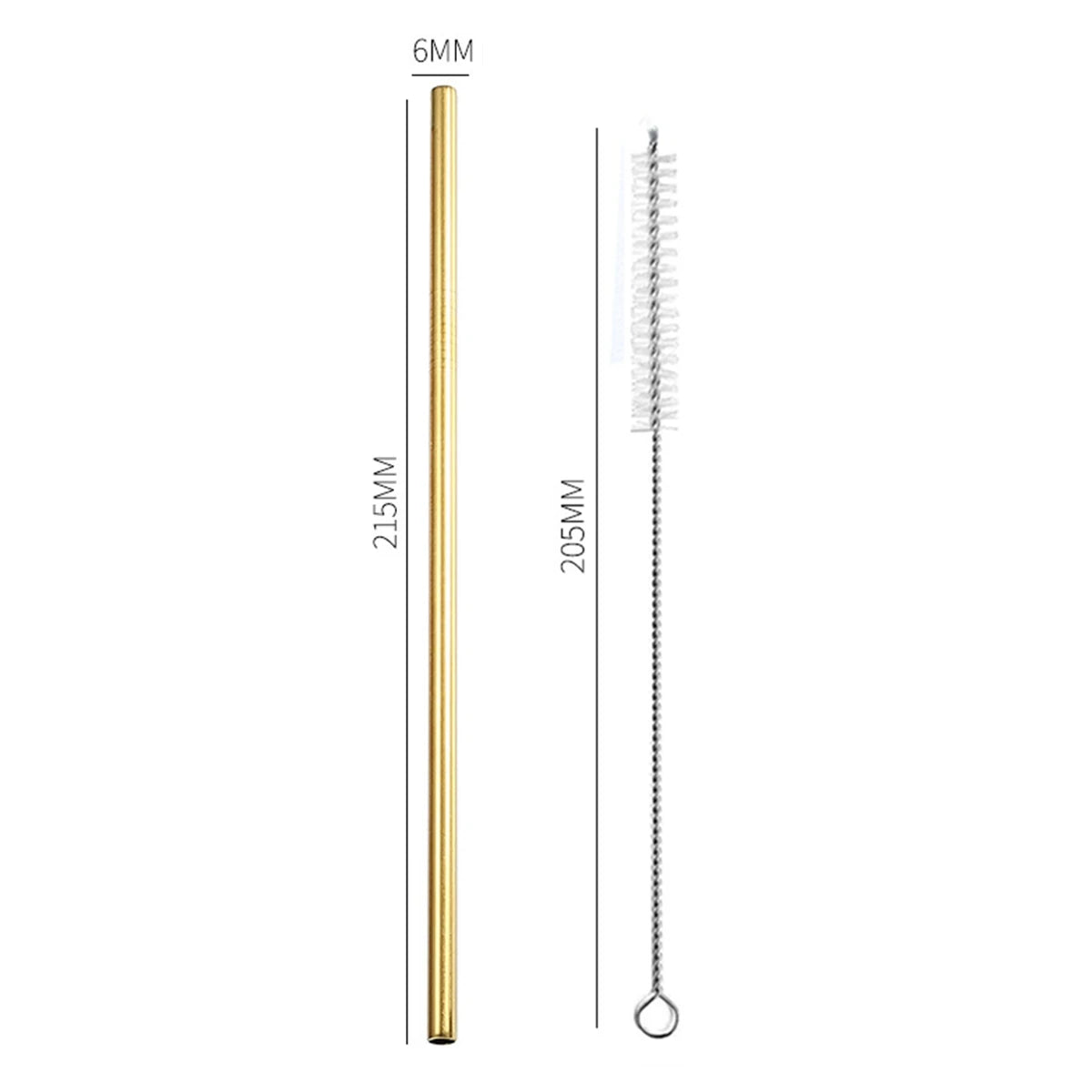 Stainless Steel Reusable Straws with Cleaning Brush
