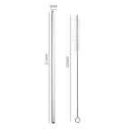 Stainless Steel Reusable Straws with Cleaning Brush