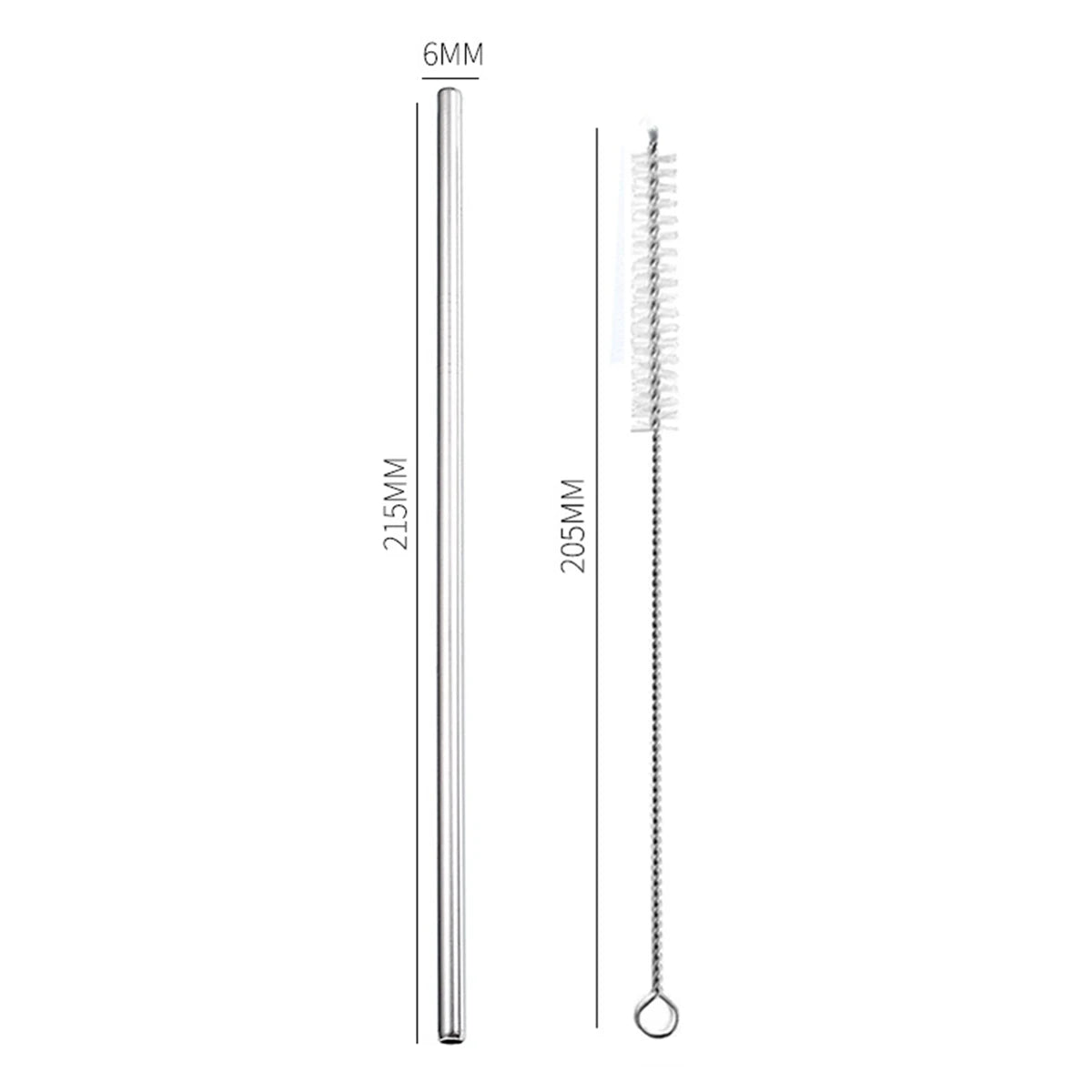 Stainless Steel Reusable Straws with Cleaning Brush