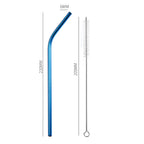 Stainless Steel Reusable Straws with Cleaning Brush