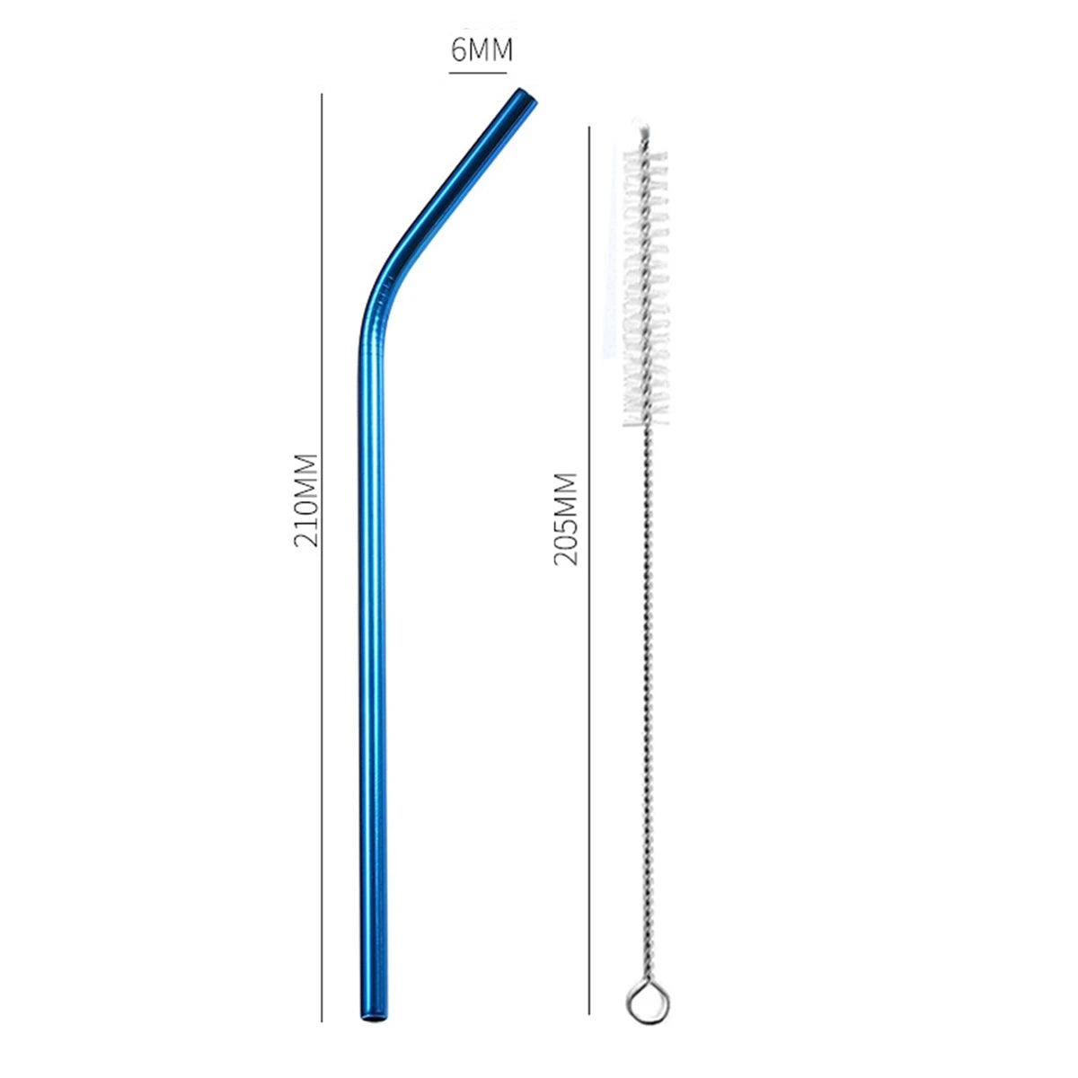 Stainless Steel Reusable Straws with Cleaning Brush