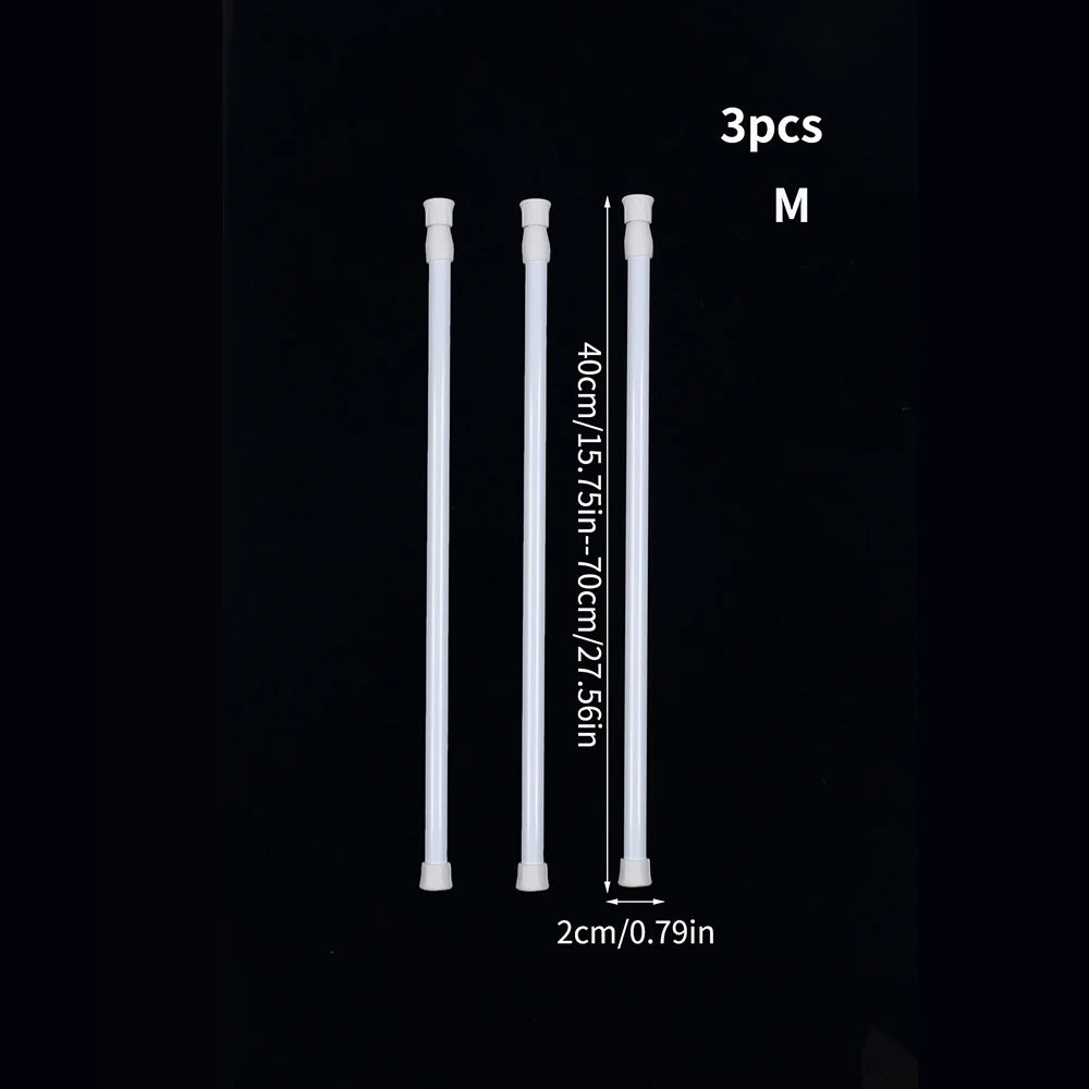 Adjustable Tension Rod Closet Organizer, Set of 3