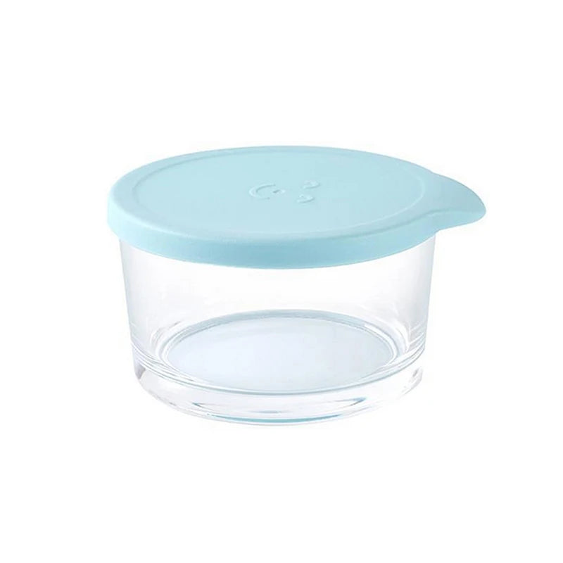 Round Glass Food Storage Containers, Set of 4