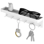 Entryway Key & Mail Organizer with Hooks