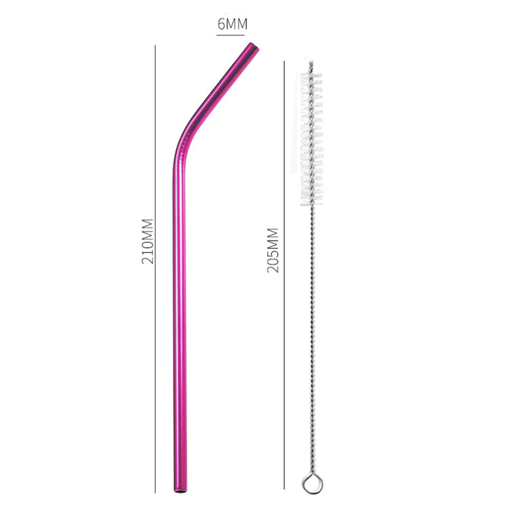 Stainless Steel Reusable Straws with Cleaning Brush