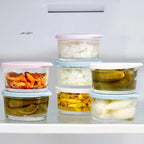 Round Glass Food Storage Containers, Set of 4