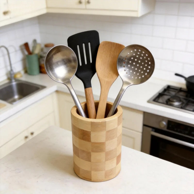 Bamboo Kitchen Utensil Holder