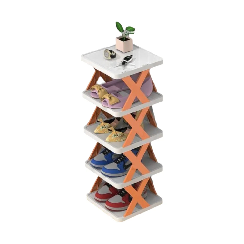 Space-Saving Stackable Shoe Rack