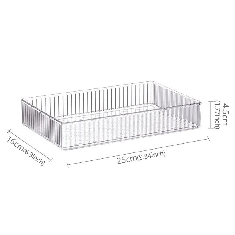 Clear Drawer Organizer Trays for Bathroom Vanity