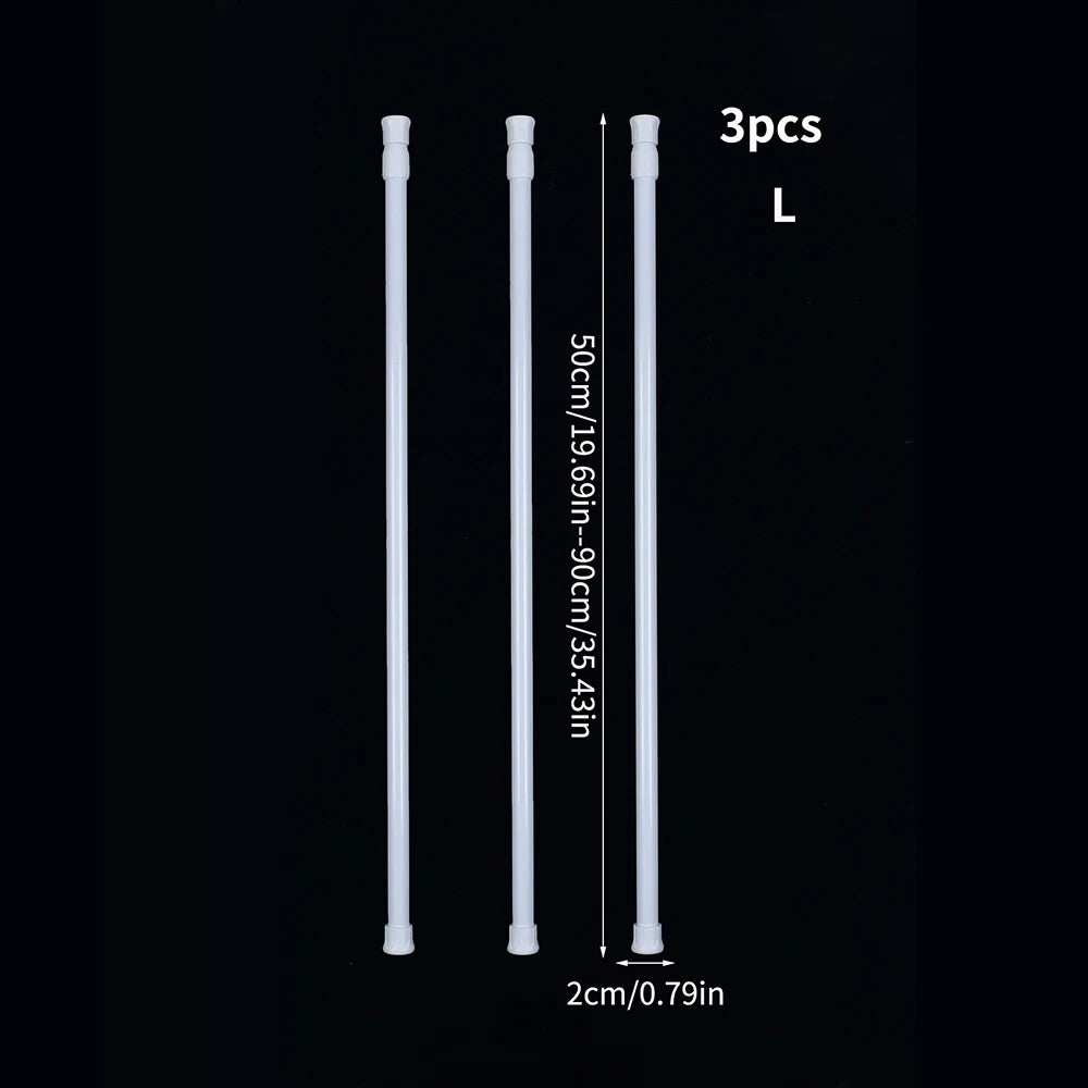 Adjustable Tension Rod Closet Organizer, Set of 3