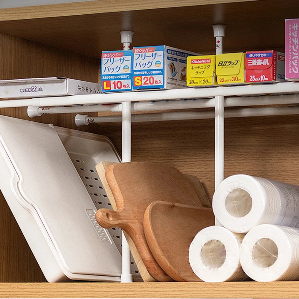 Adjustable Tension Rod Closet Organizer, Set of 3