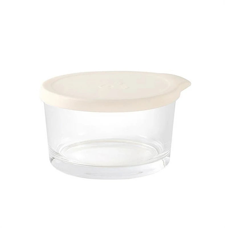 Round Glass Food Storage Containers, Set of 4