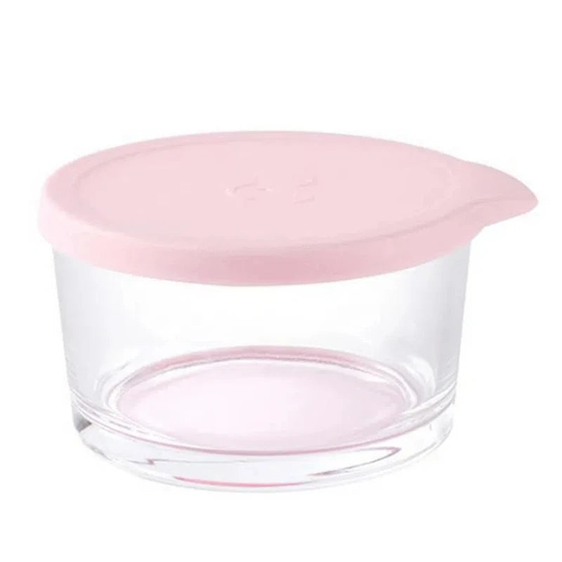 Round Glass Food Storage Containers, Set of 4
