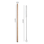 Stainless Steel Reusable Straws with Cleaning Brush