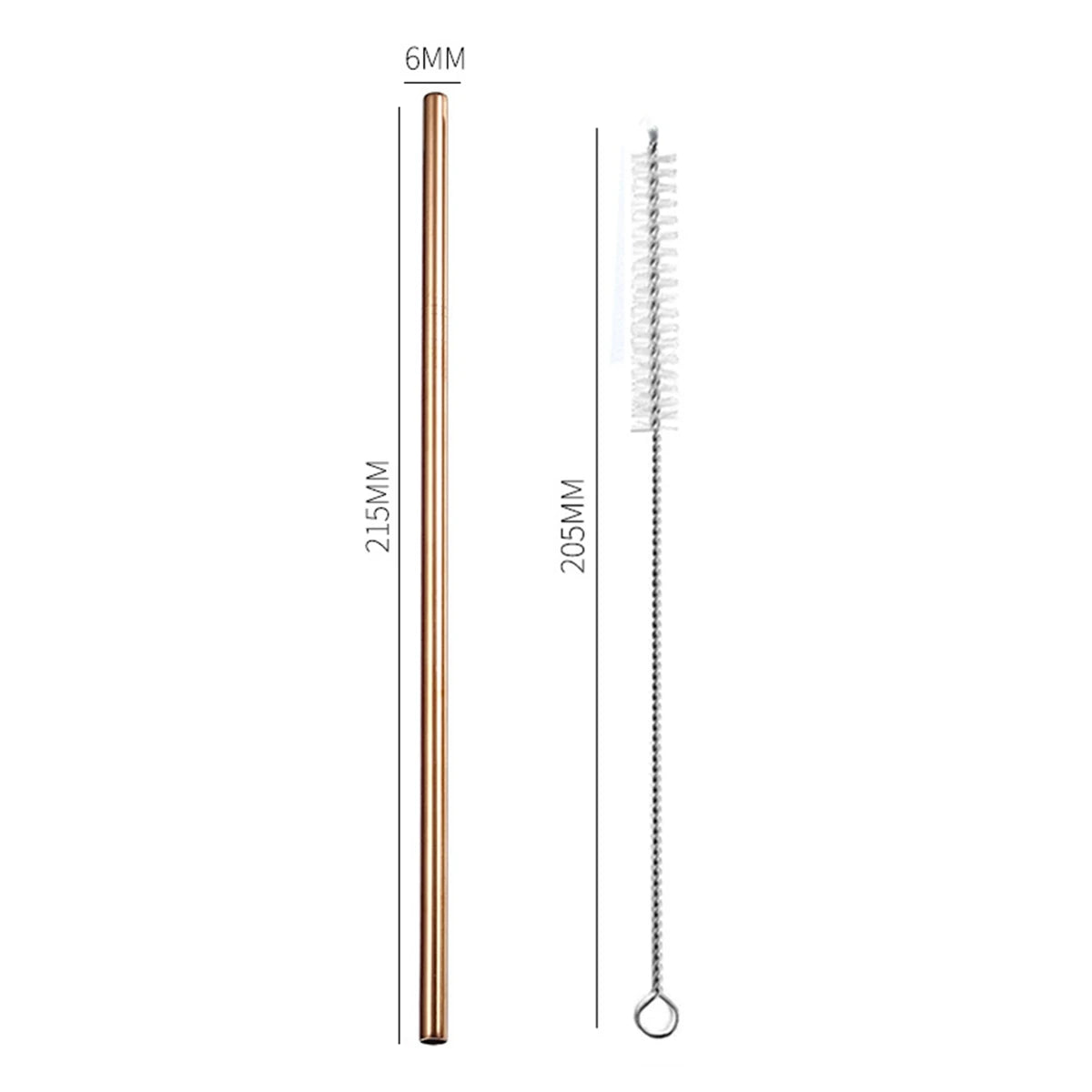 Stainless Steel Reusable Straws with Cleaning Brush