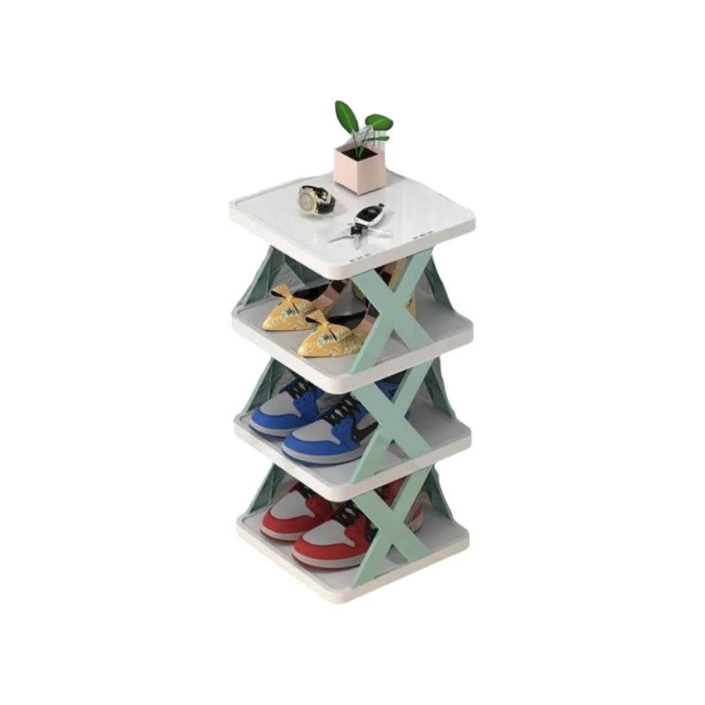 Space-Saving Stackable Shoe Rack