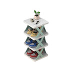 Space-Saving Stackable Shoe Rack