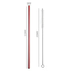 Stainless Steel Reusable Straws with Cleaning Brush
