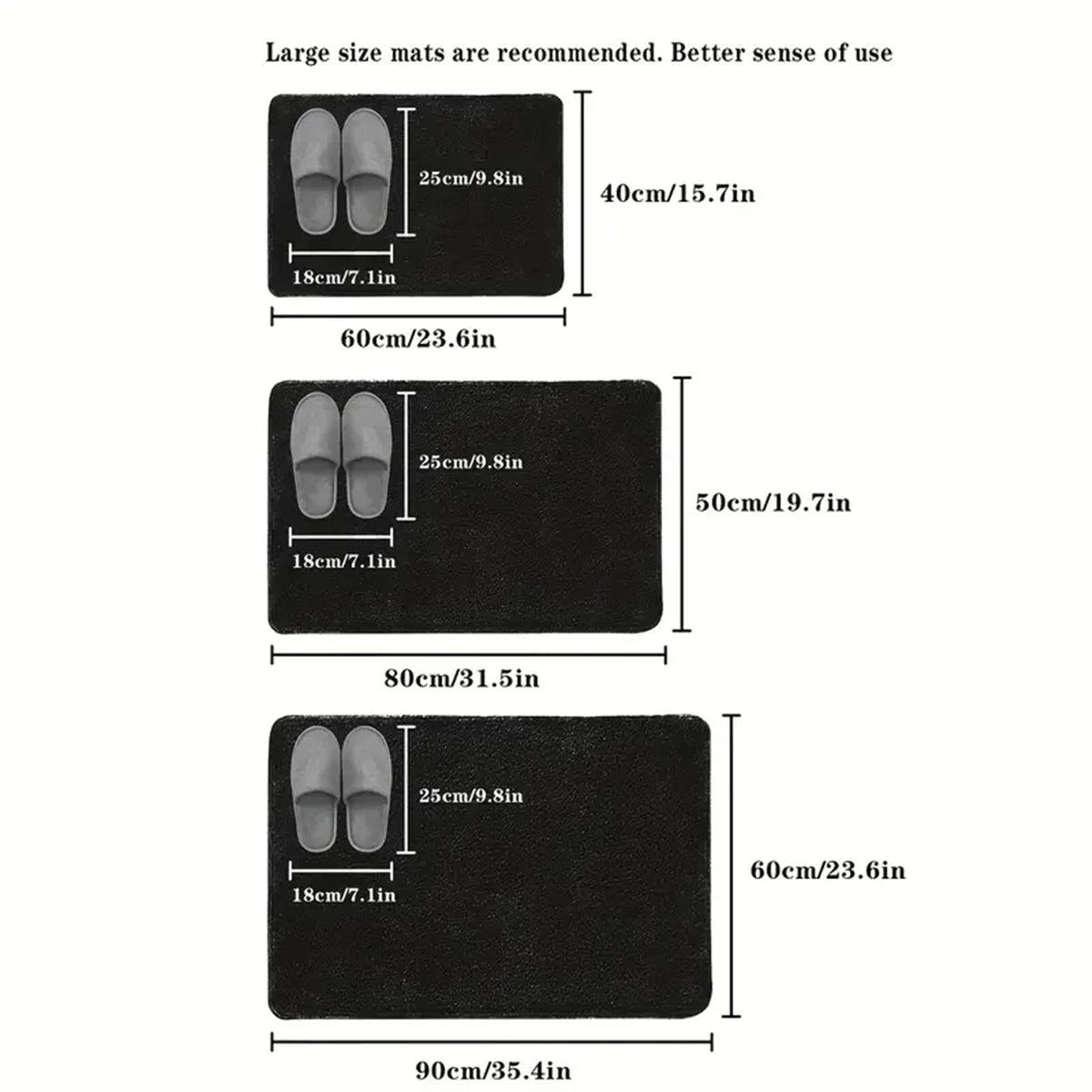 Non-Slip Bathtub Mat, Water-Absorbent