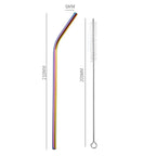 Stainless Steel Reusable Straws with Cleaning Brush