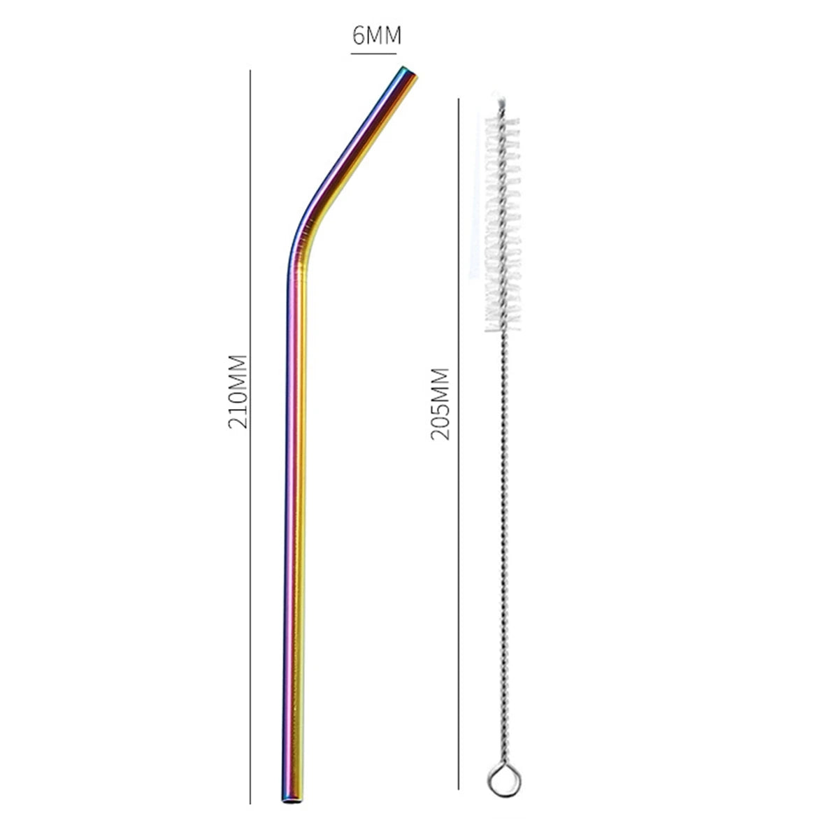Stainless Steel Reusable Straws with Cleaning Brush