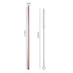 Stainless Steel Reusable Straws with Cleaning Brush