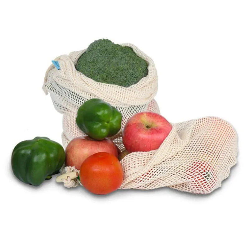 Reusable Cotton Mesh Produce Bags