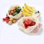 Reusable Cotton Mesh Produce Bags