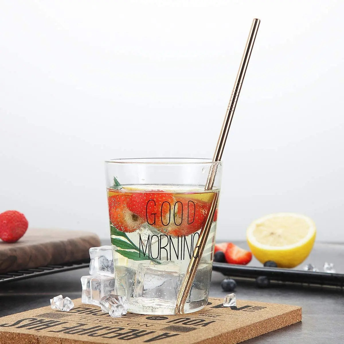 Stainless Steel Reusable Straws with Cleaning Brush
