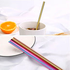 Stainless Steel Reusable Straws with Cleaning Brush