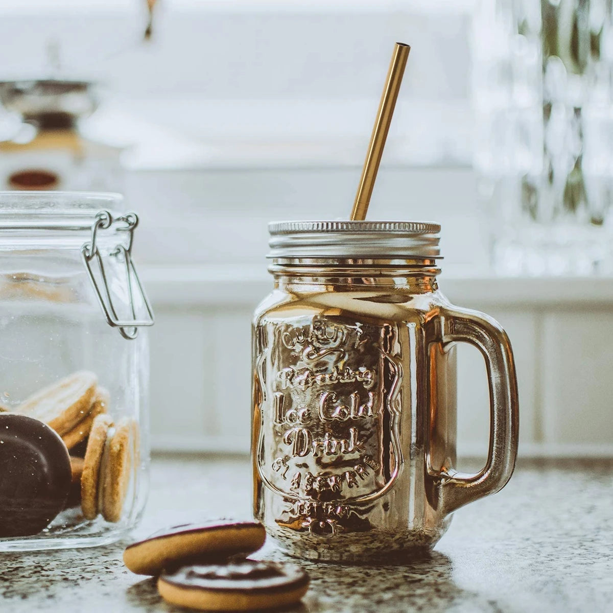 Stainless Steel Reusable Straws with Cleaning Brush