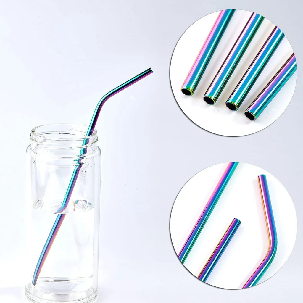 Stainless Steel Reusable Straws with Cleaning Brush