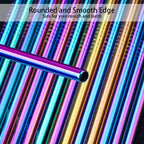 Stainless Steel Reusable Straws with Cleaning Brush