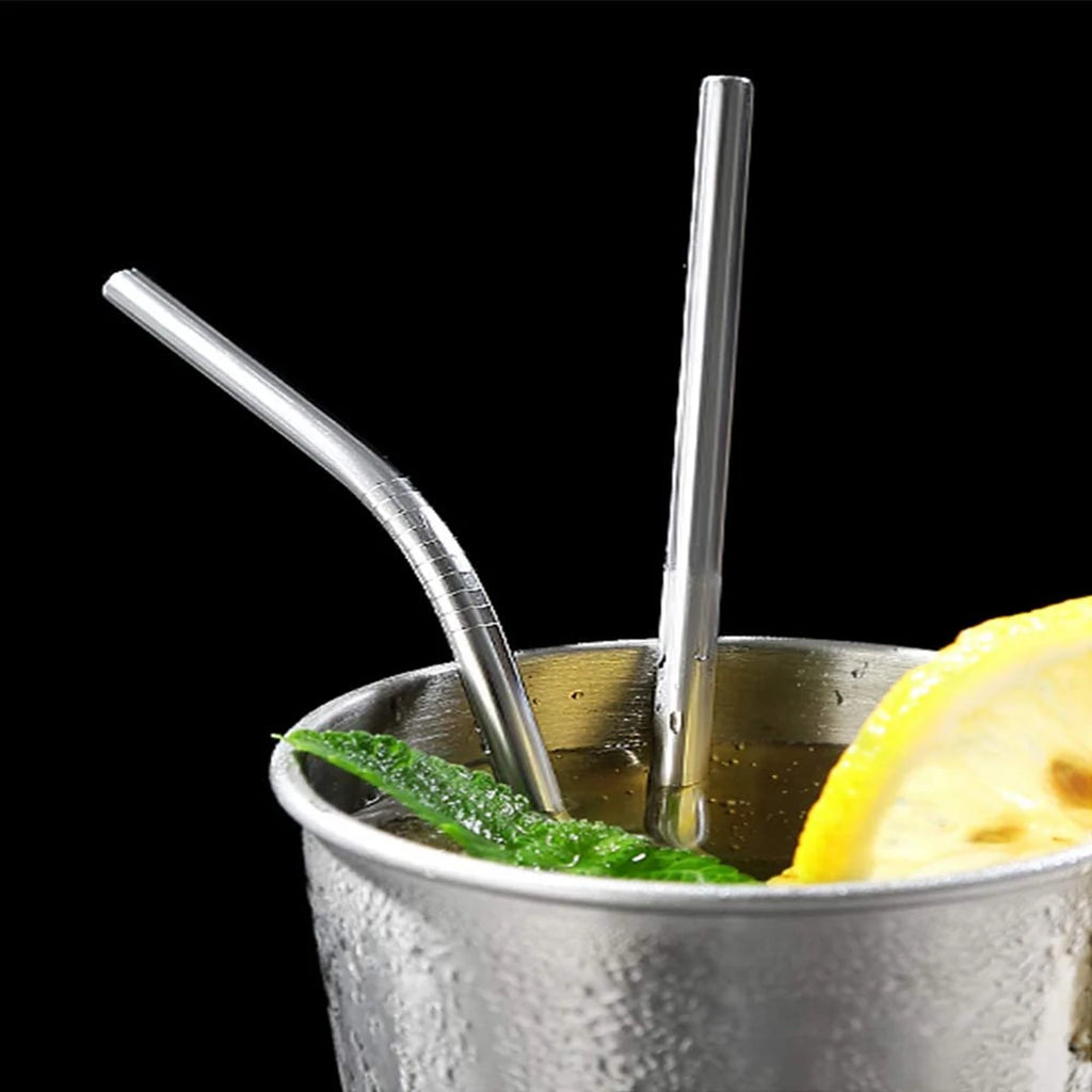 Stainless Steel Reusable Straws with Cleaning Brush