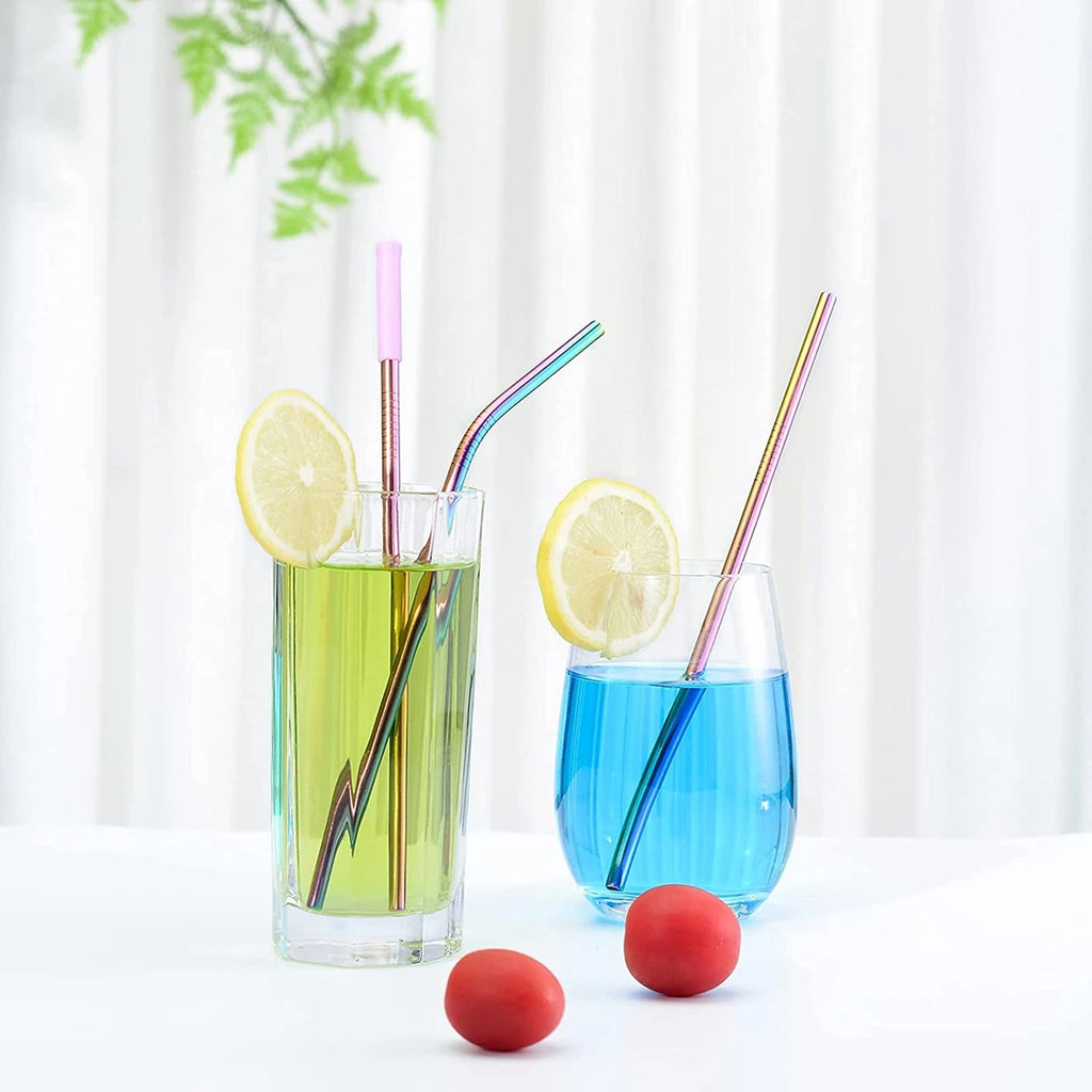 Stainless Steel Reusable Straws with Cleaning Brush