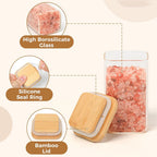 Glass Spice Jars with Bamboo Lids & Labels