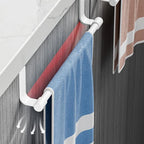 Over-Door Stainless Steel Towel Rack