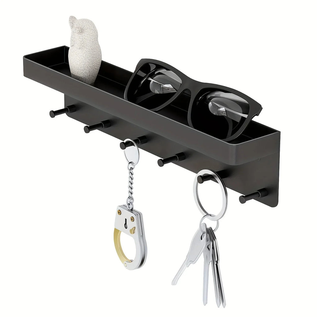 Entryway Key & Mail Organizer with Hooks