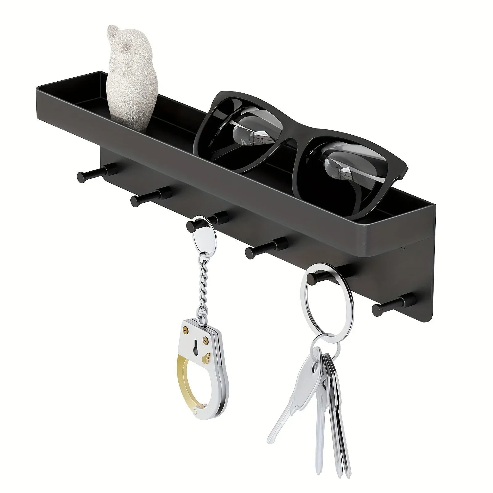 Entryway Key & Mail Organizer with Hooks