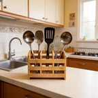 Bamboo Kitchen Utensil Holder