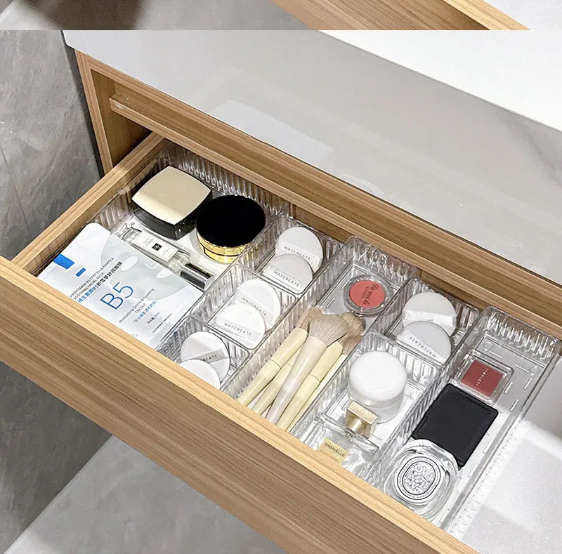 Clear Drawer Organizer Trays for Bathroom Vanity