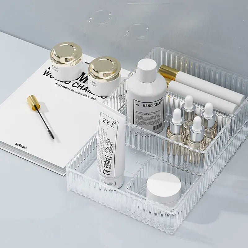 Clear Drawer Organizer Trays for Bathroom Vanity