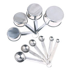 Stainless Steel Measuring Cups & Spoons Set