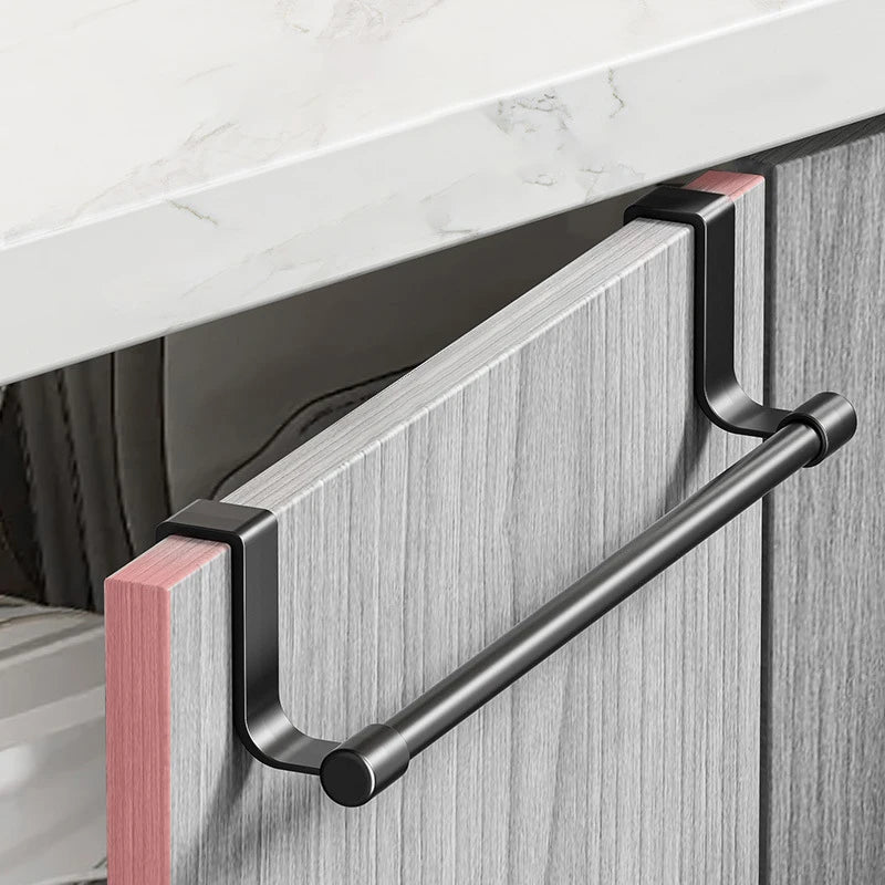 Over-Door Stainless Steel Towel Rack